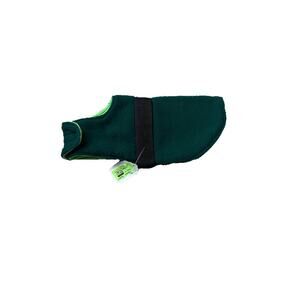 New Dark Green Fleece Dog Coat 11”